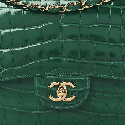 Chanel Alligator Jumbo Double Flap Green 8 of 10