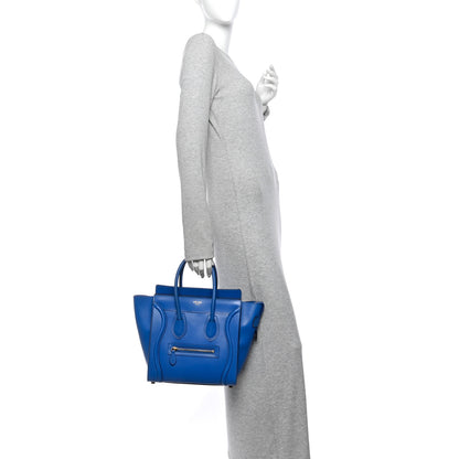 Celine Smooth Calfskin Micro Luggage Royal Blue 2 of 9