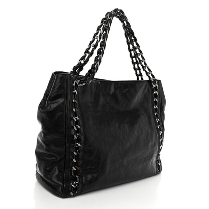 Chanel Glazed Calfskin Modern Chain Tote Black 3 of 10