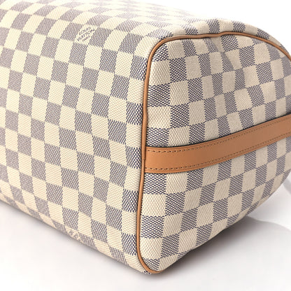 Louis Vuitton Damier Azur Braided Speedy Bandouliere 30 Blue 9 of 9