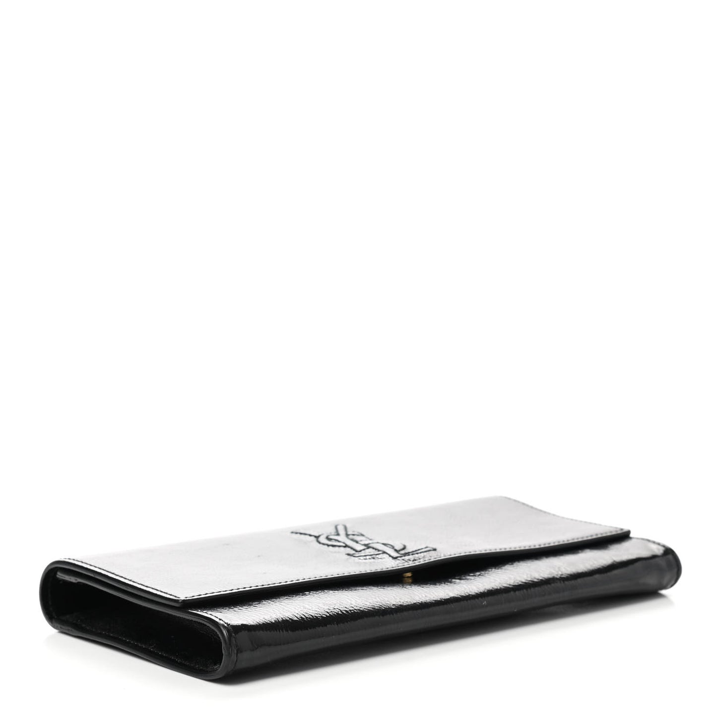 Textured Patent Monogram Small Belle De Jour Clutch Black