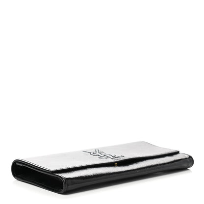 Saint Laurent Textured Patent Monogram Small Belle De Jour Clutch Black 4 of 7