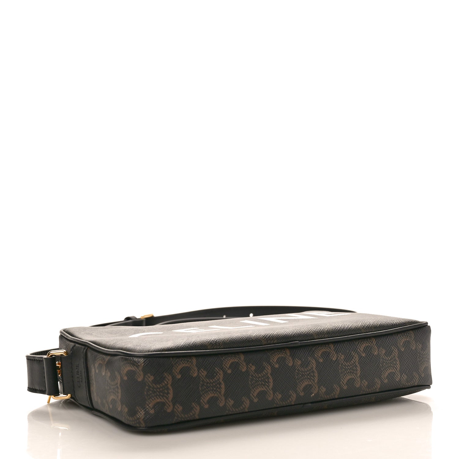 Celine Triomphe Canvas Medium Messenger Bag Black 4 of 10