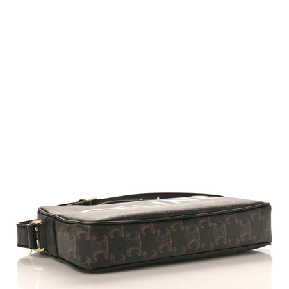 Celine Triomphe Canvas Medium Messenger Bag Black 4 of 10