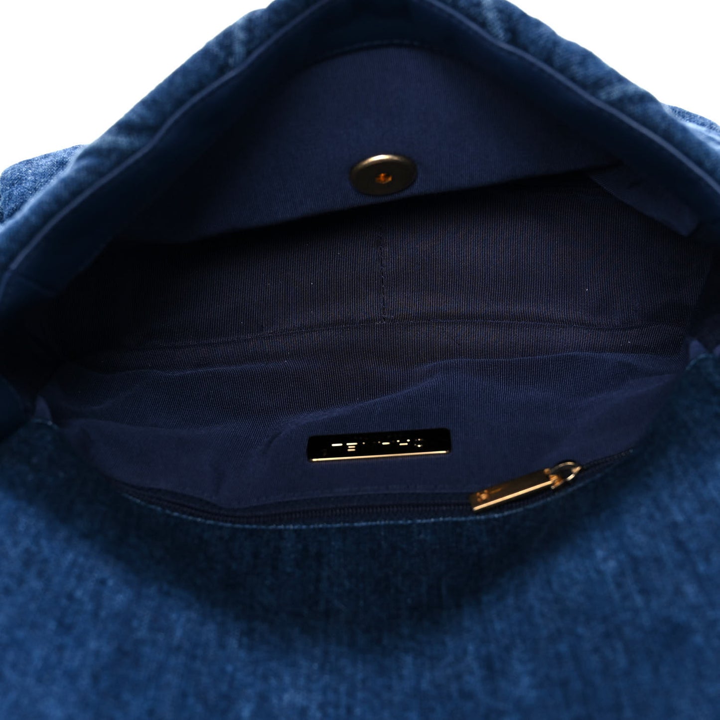 Denim Quilted Medium Chanel 19 Flap Blue