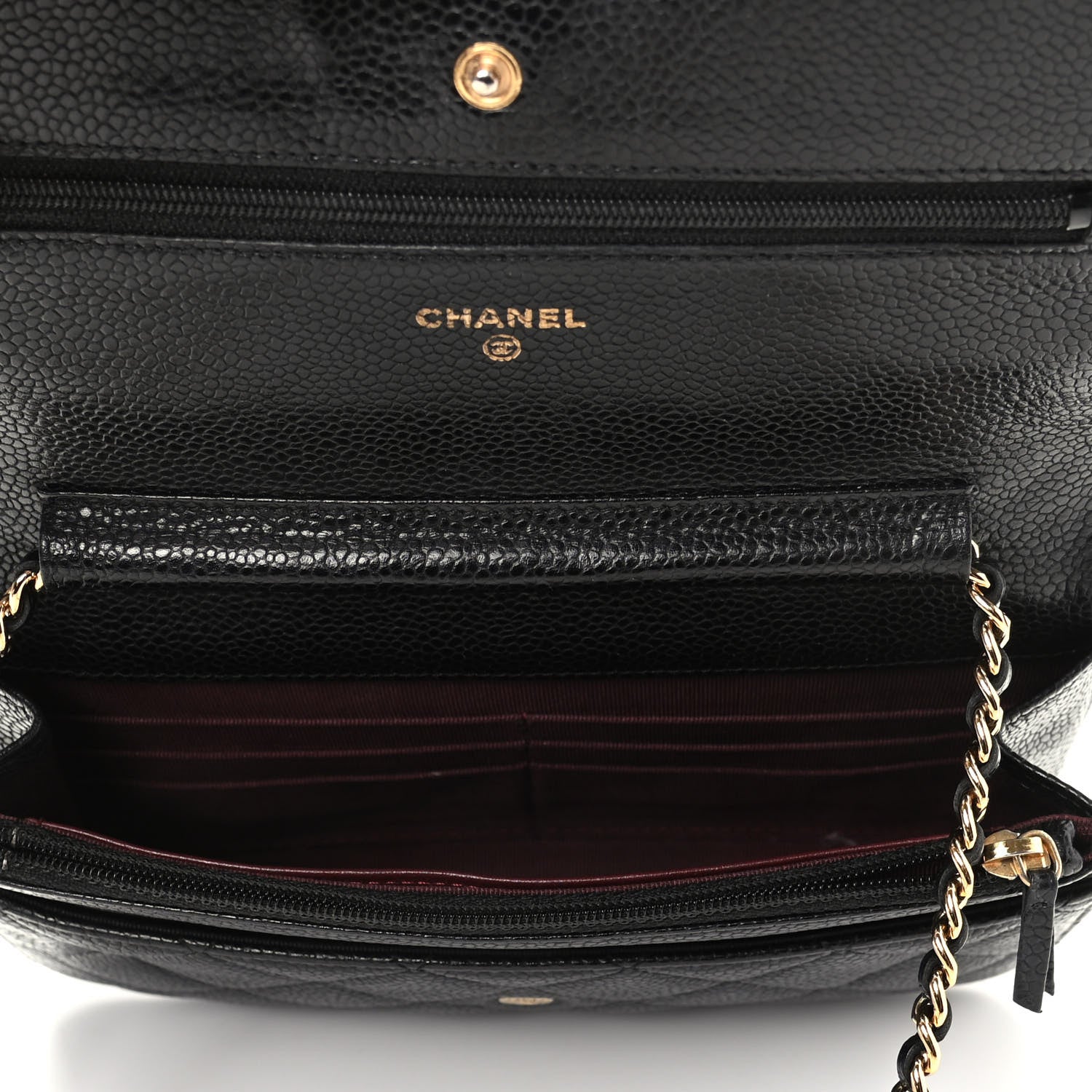 Chanel Caviar Quilted Wallet On Chain WOC Black 5 of 10