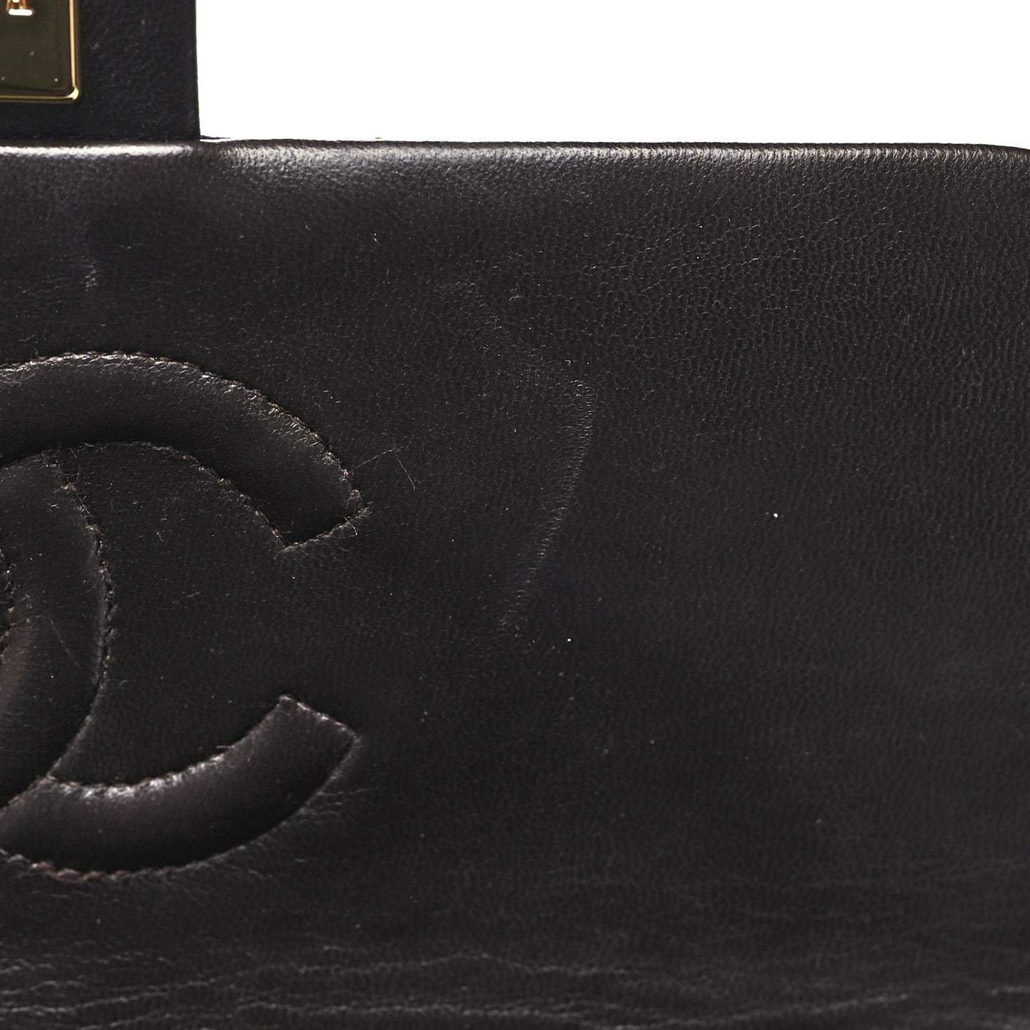 Lambskin Quilted Small Single Flap Brown