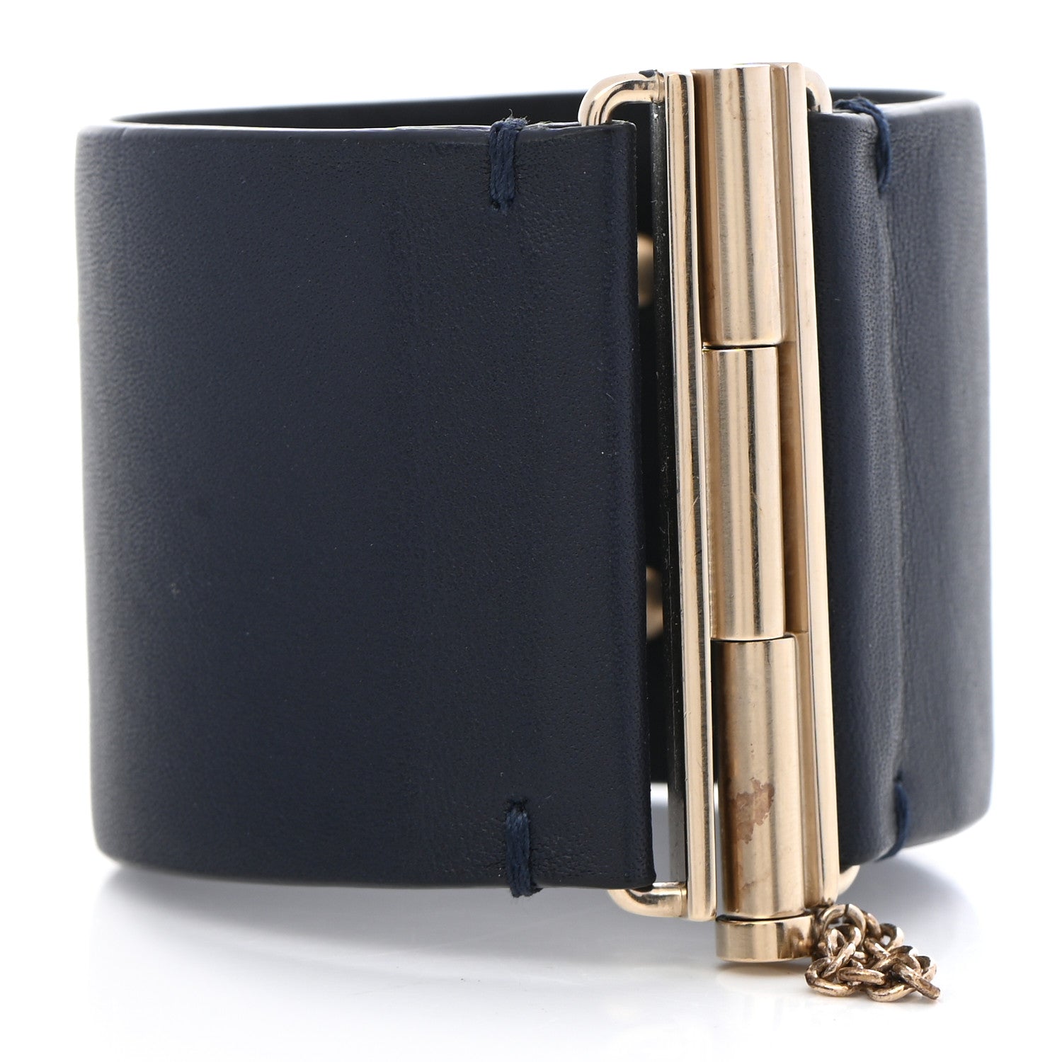 Chanel Calfskin CC Wide Cuff S Navy 3 of 8