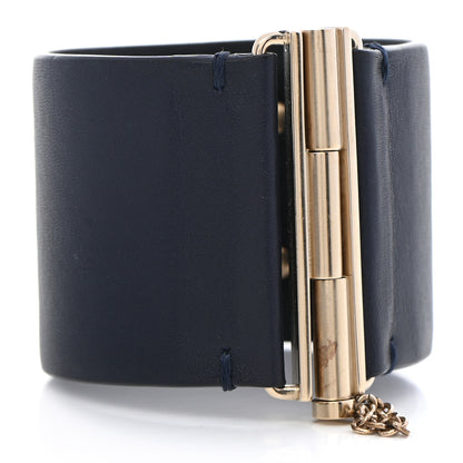 Chanel Calfskin CC Wide Cuff S Navy 3 of 8
