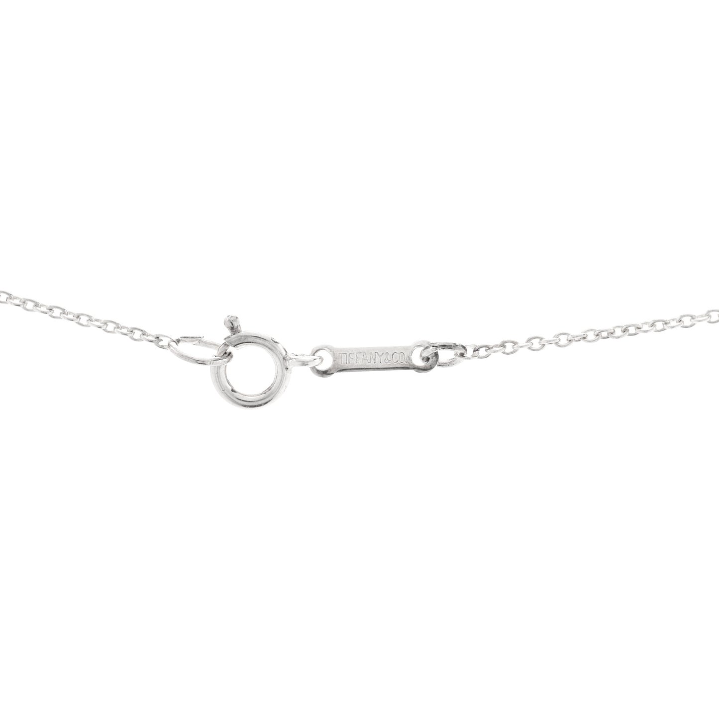 Sterling Silver 14mm Elsa Peretti Open Heart Pendant Necklace