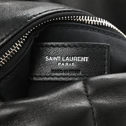 Saint Laurent Lambskin Quilted Small Loulou Puffer Monogram Chain Satchel Black 6 of 10