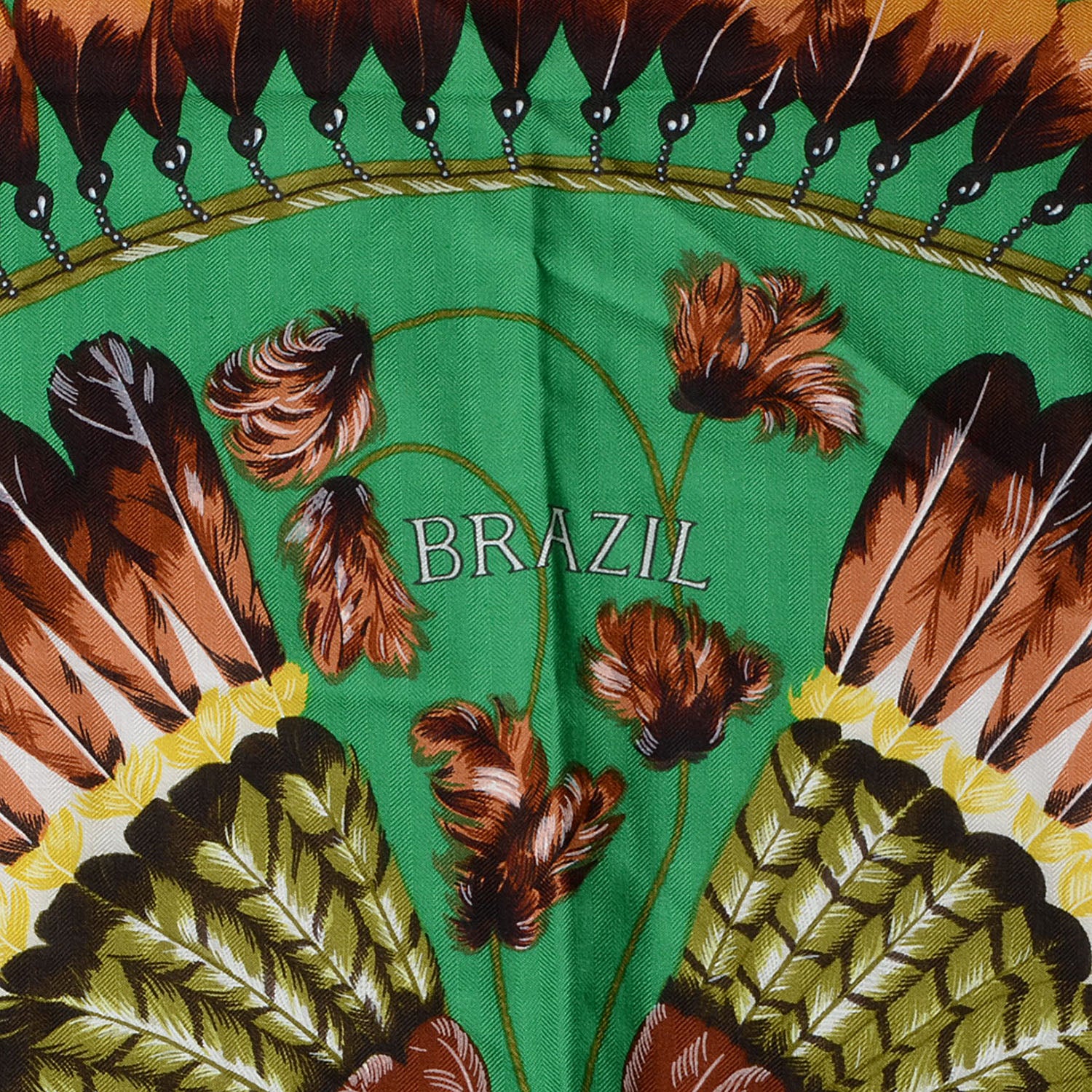 Hermes Cashmere Silk Brazil Shawl GM 140 4 of 7