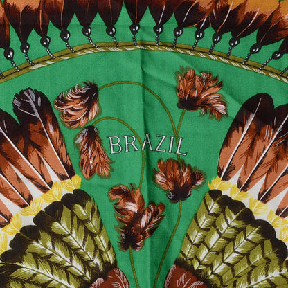 Hermes Cashmere Silk Brazil Shawl GM 140 4 of 7