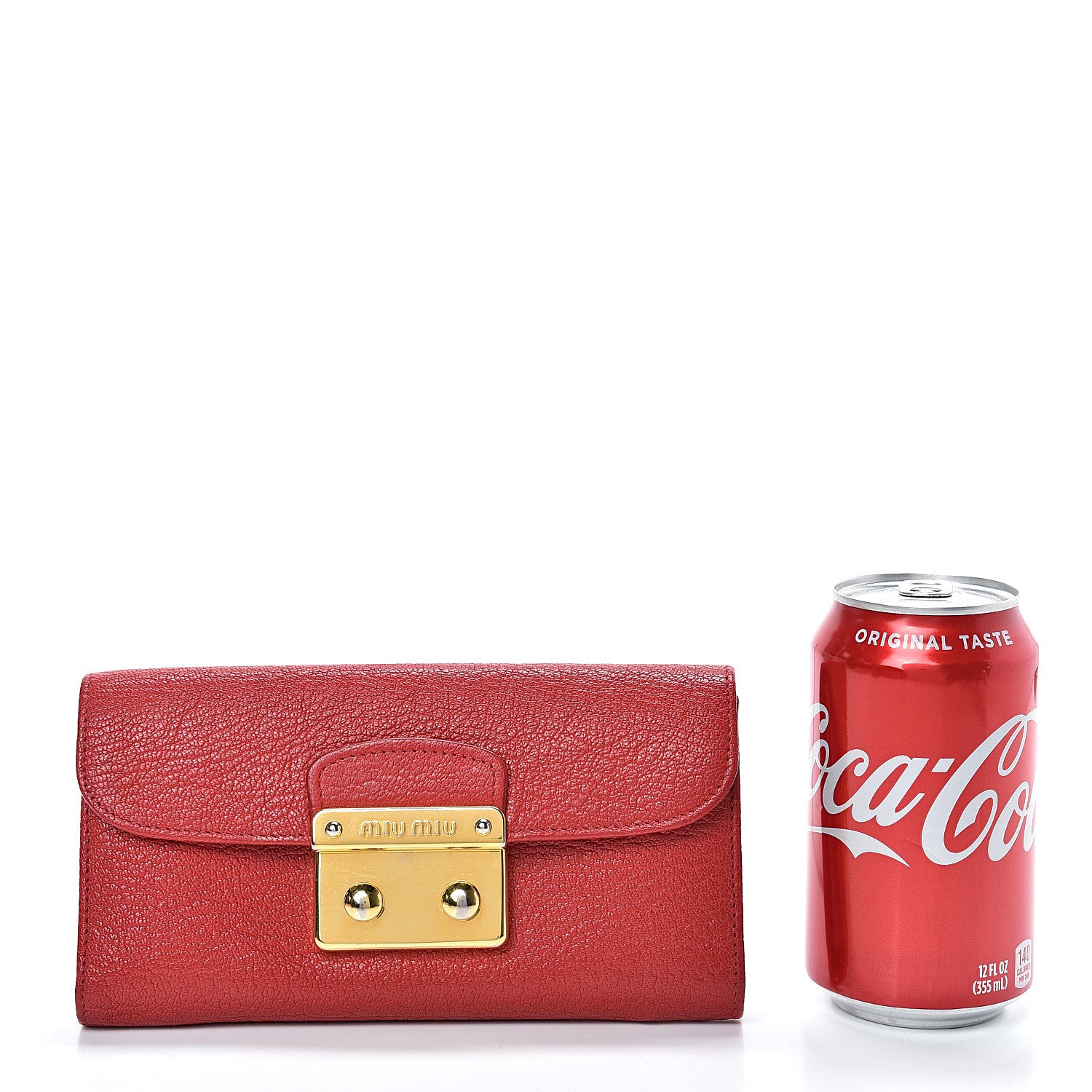 Miu Miu Goatskin Madras Continantal Wallet Rosso 2 of 13