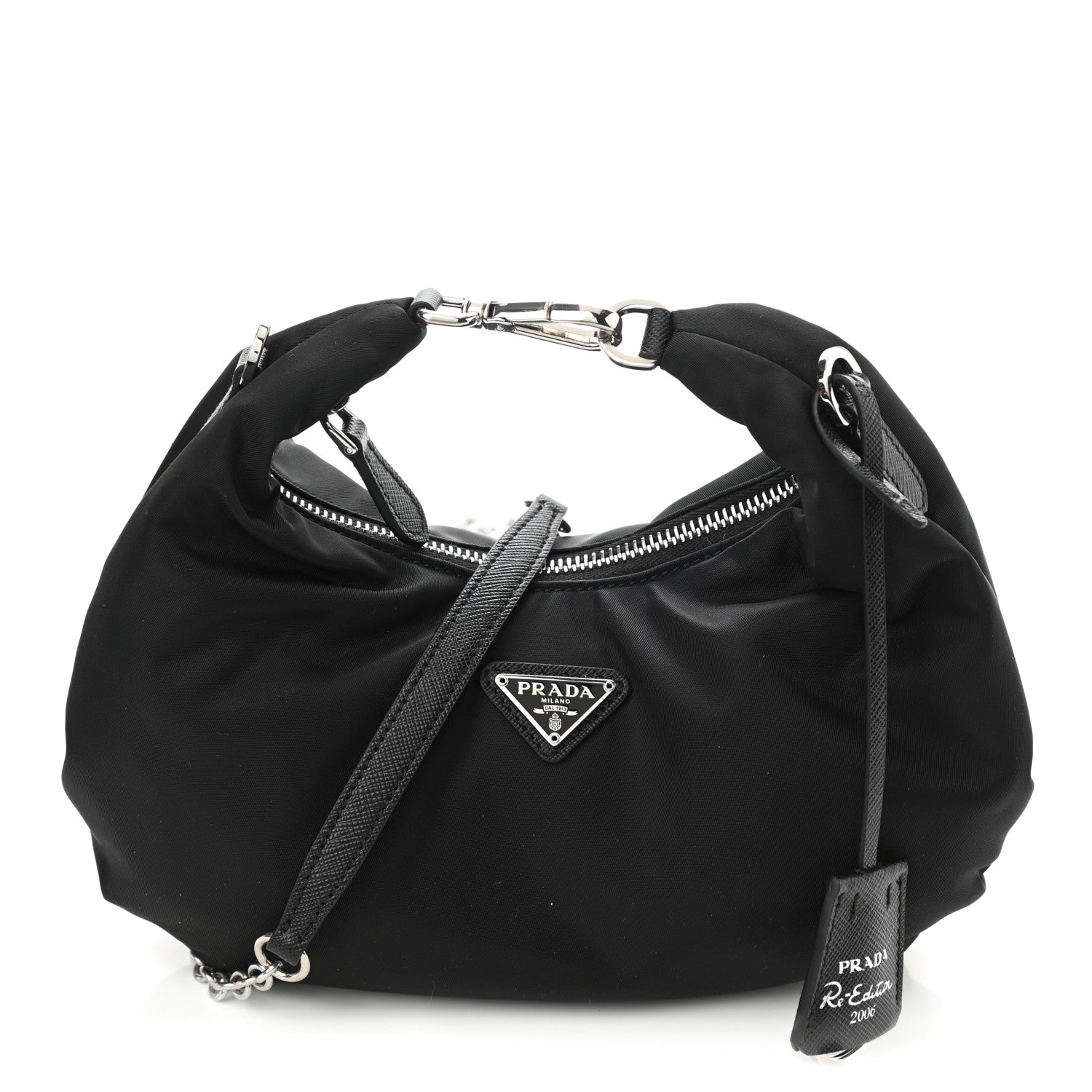 Prada Tessuto Nylon Saffiano Re-Edition 2006 Shoulder Bag Black 1 of 7