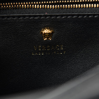 Versace Calfskin Crystal Stud Palazzo Empire Bag Black 6 of 9