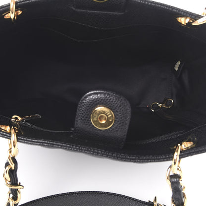 Chanel Caviar Quilted Petit Shopping Tote PST Black 4 of 11