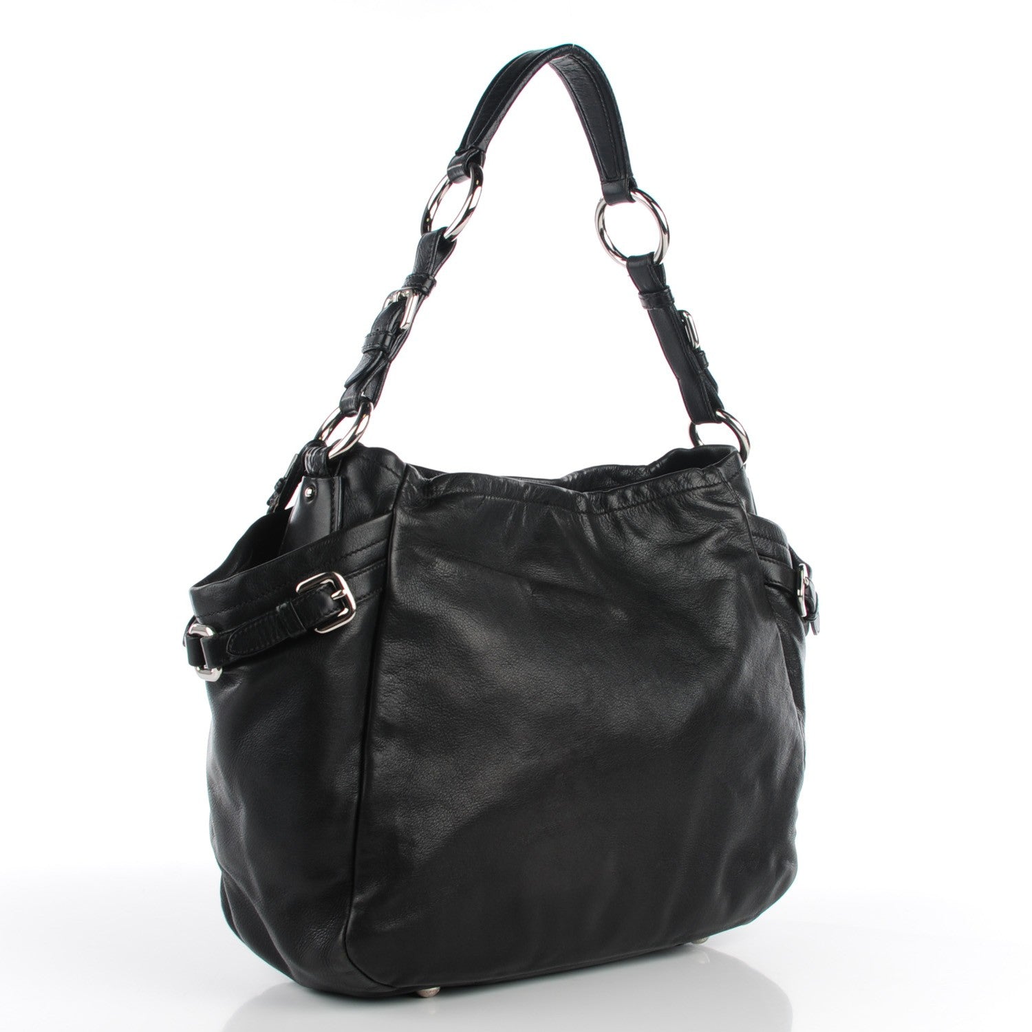 Prada Soft Calf Two Pocket Hobo Nero Black 3 of 11