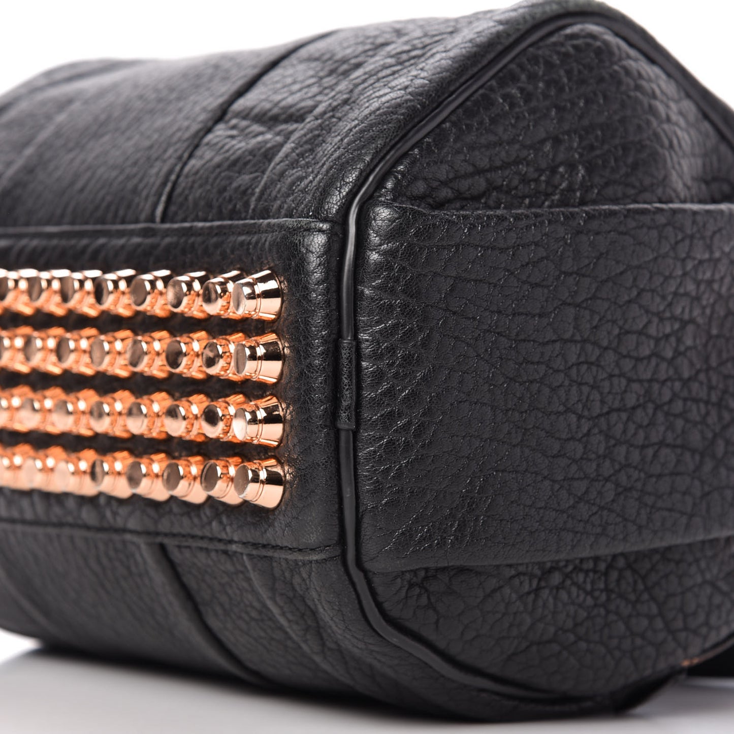 Pebbled Lambskin Rockie Black Rose Gold Hardware