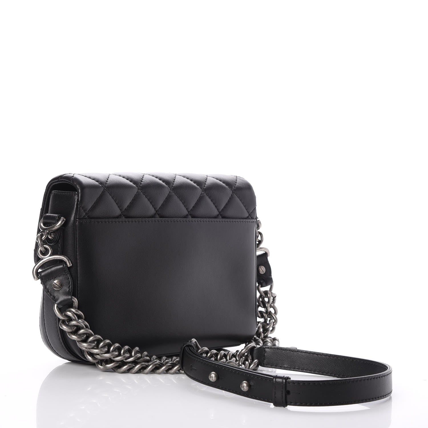 Chanel Calfskin Quilted Medium Rock My Shoulder Flap Black 3 of 7