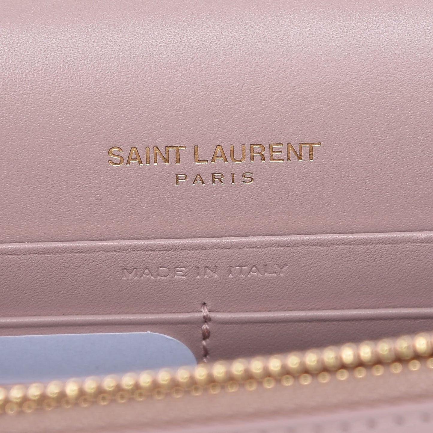 Smooth Calfskin Classic Monogram Kate Tassel Chain Wallet Pale Pink