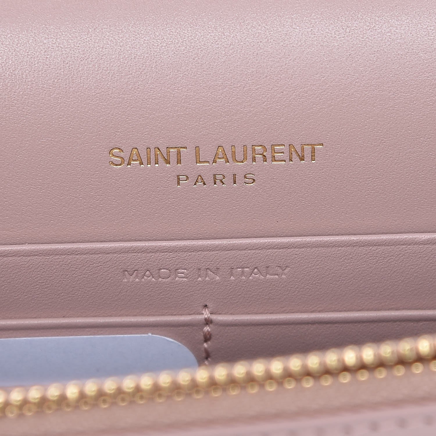 Saint Laurent Smooth Calfskin Classic Monogram Kate Tassel Chain Wallet Pale Pink 6 of 9