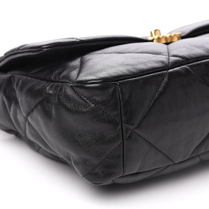 Chanel Lambskin Quilted Large 19 Flap Black 9 of 11