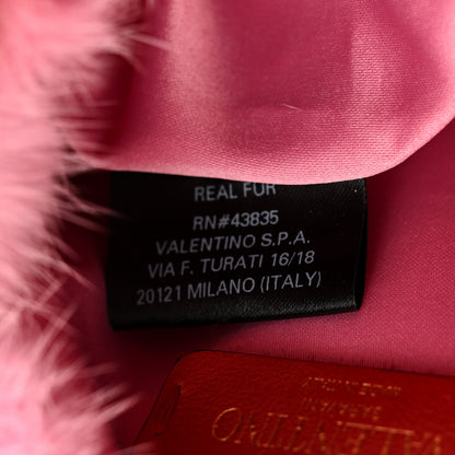 Valentino Garavani Mink Fur Clutch Pink 6 of 8