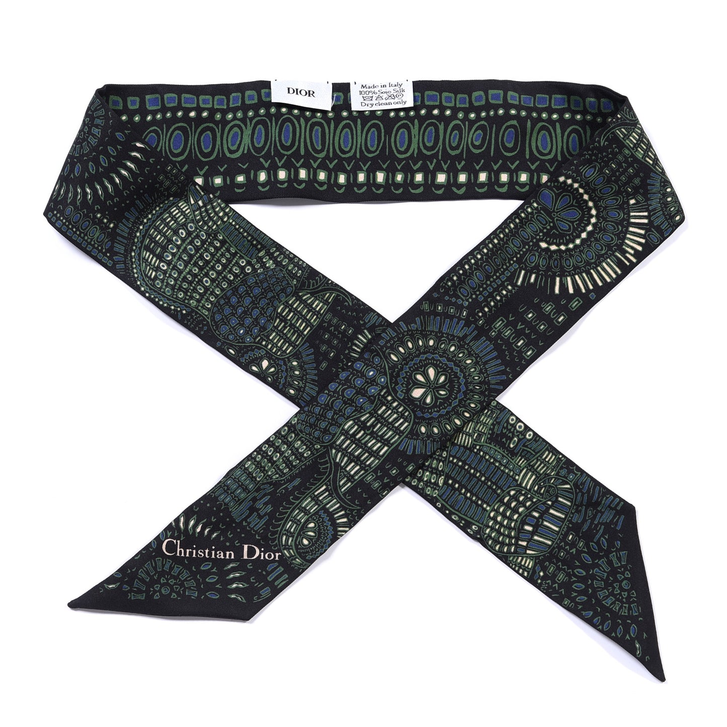 Silk Animals Mitzah Scarf Green