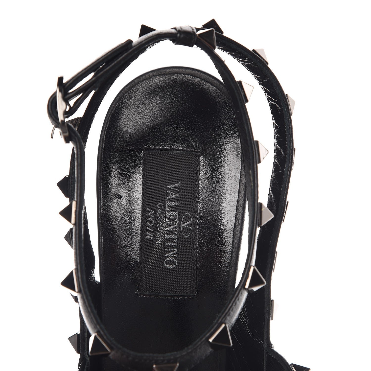 Valentino Garavani Nappa Rockstud Ankle Strap Pumps 40.5 Black 9 of 9