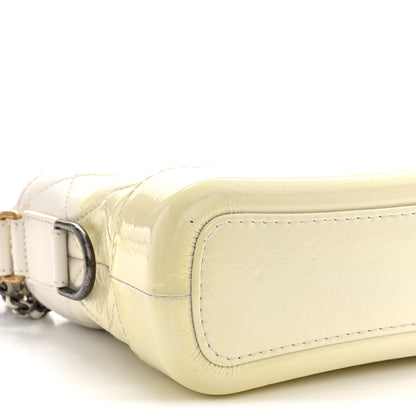 Chanel Patent Goatskin Quilted Small Gabrielle Hobo White 9 of 12