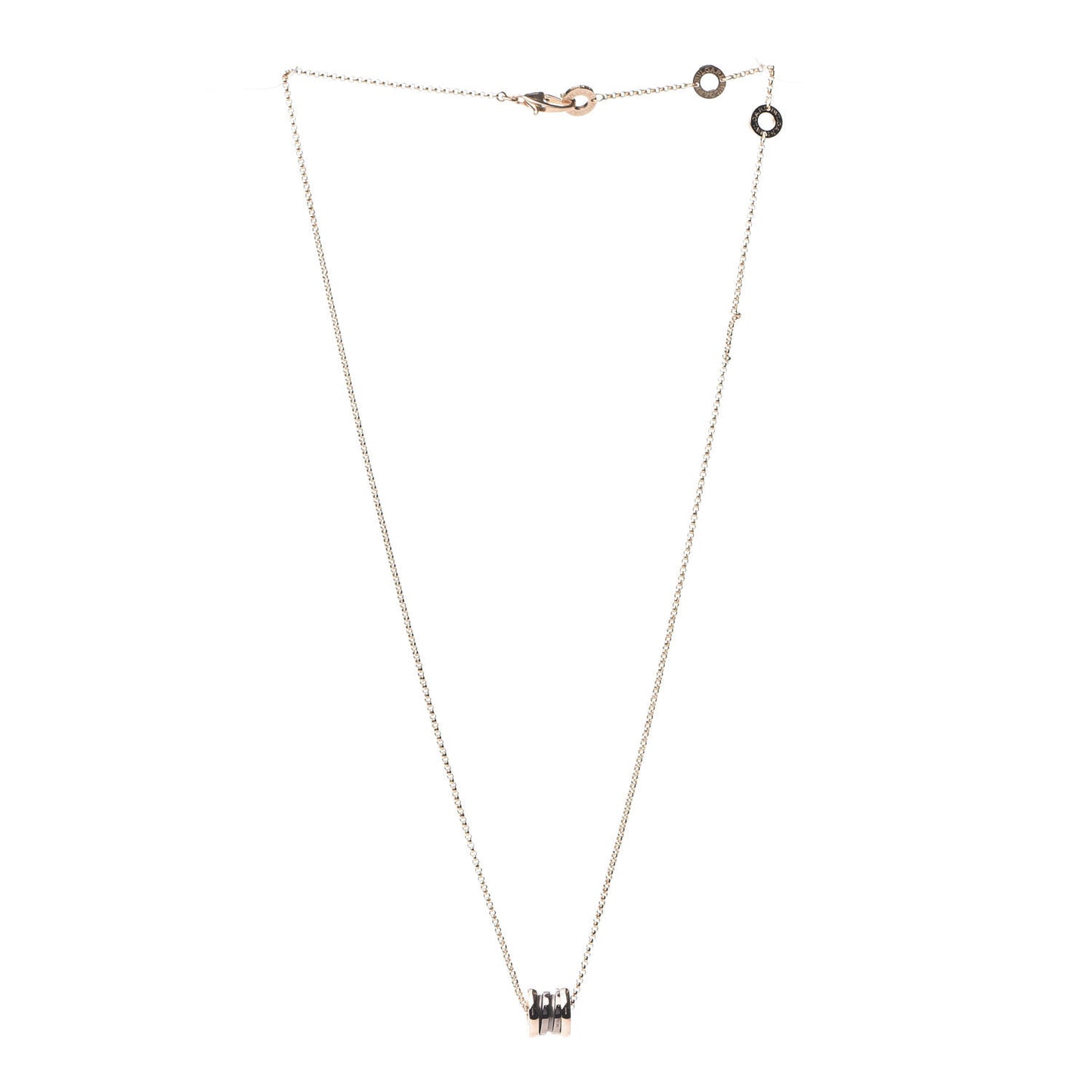 18K Rose Gold Cermet Small B.Zero1 Pendant Necklace