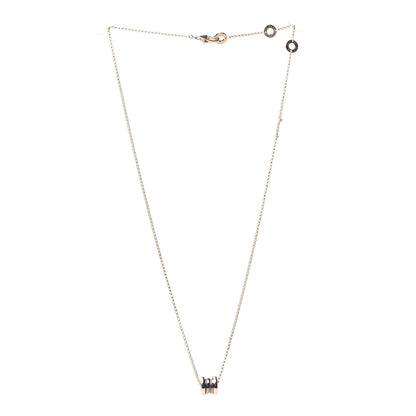 Bulgari 18K Rose Gold Cermet Small B.Zero1 Pendant Necklace 2 of 7