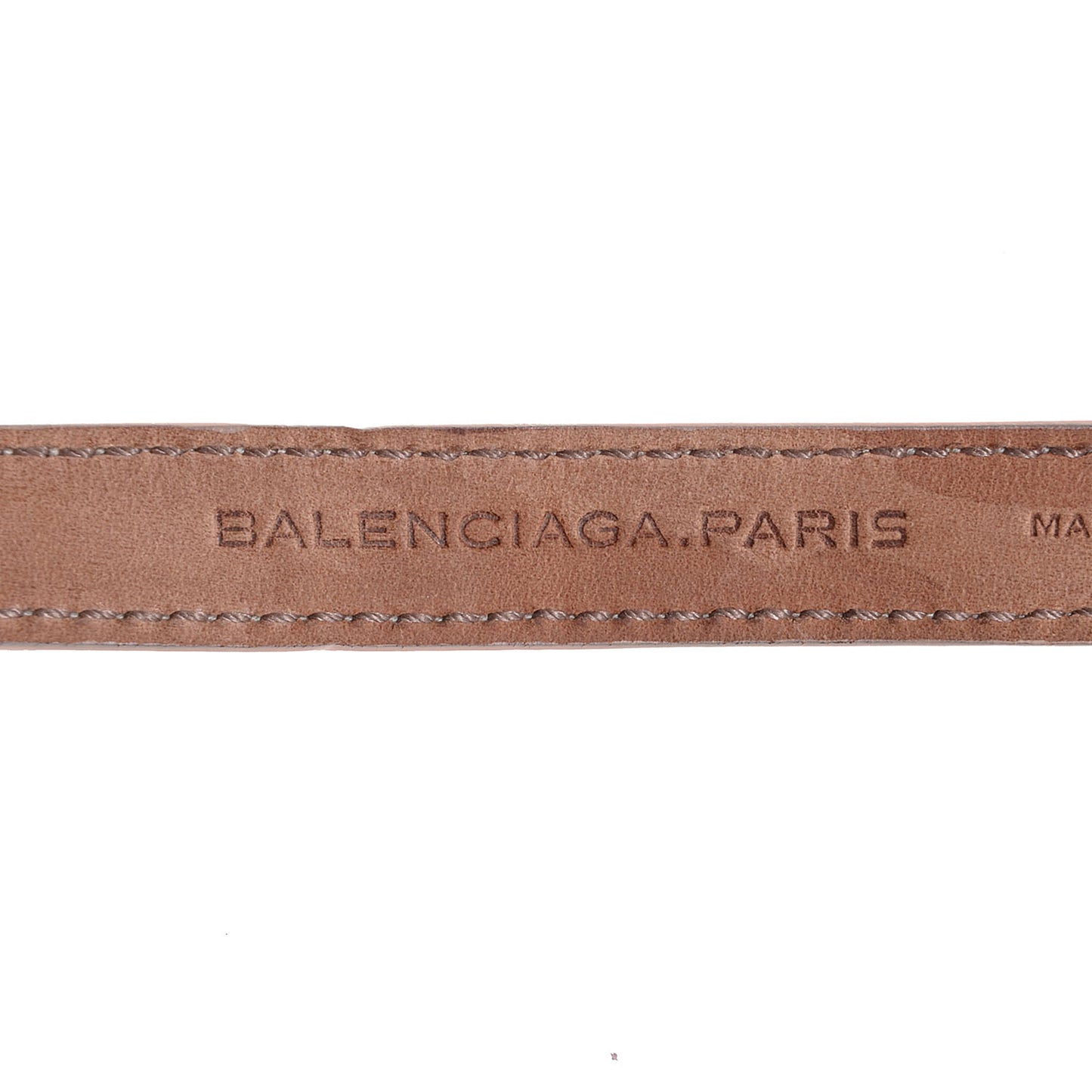 Agneau Classic Silver Hardware Croco Double Tour Bracelet Bois De Rose
