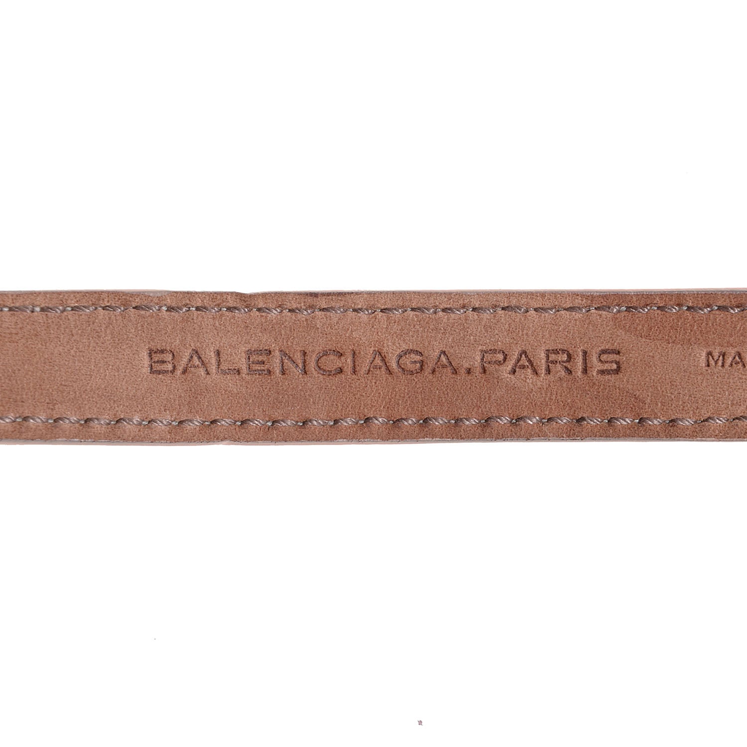 Balenciaga Agneau Classic Silver Hardware Croco Double Tour Bracelet Bois De Rose 3 of 8