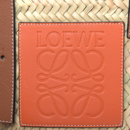 Loewe Raffia Small Basket Tote Bag Natural Orange 6 of 8
