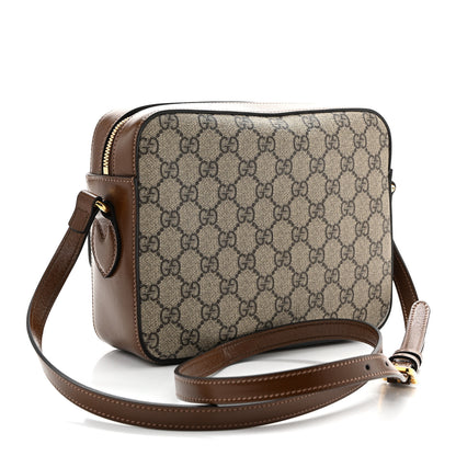 Gucci GG Supreme Monogram Small Horsebit 1955 Shoulder Bag Beige Brown Sugar 3 of 10