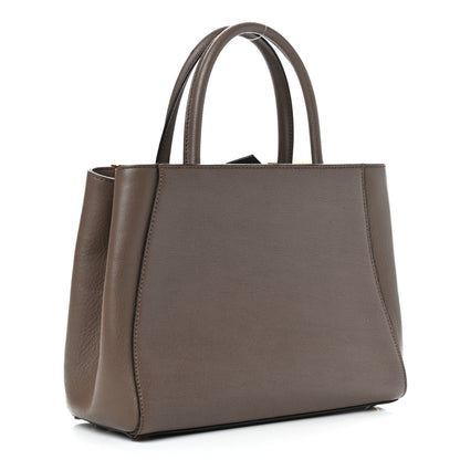 Fendi Vitello Elite Flamingo Petite 2Jours Tote Seppia 3 of 11