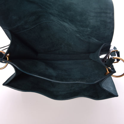 Saint Laurent Suede Amalia Flap Shoulder Bag Dark Turquoise 5 of 10