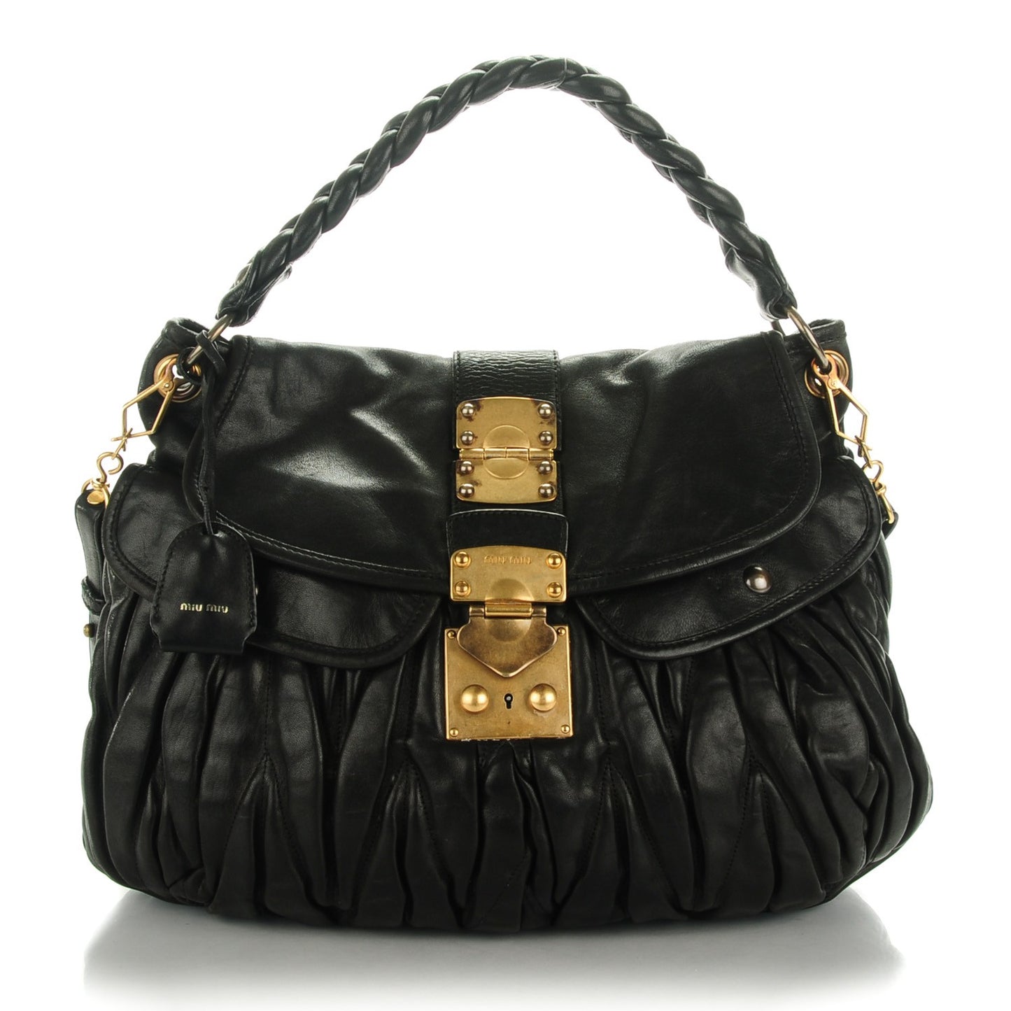 Nappa Matelasse Coffer Hobo Black
