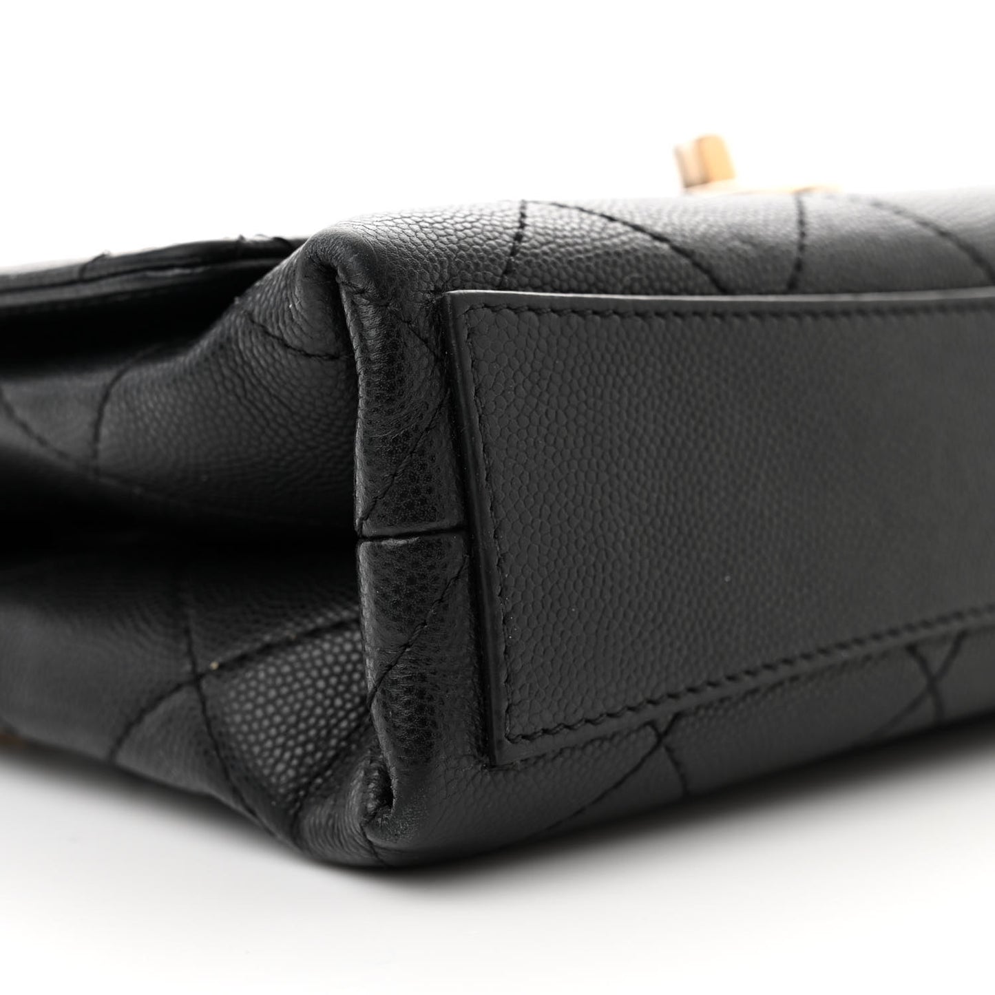Caviar Quilted Mini Bracelet On Chain Flap Black