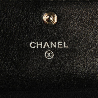 Chanel Metallic Calfskin Perforated Quilted Card Holder Grey 5 of 7