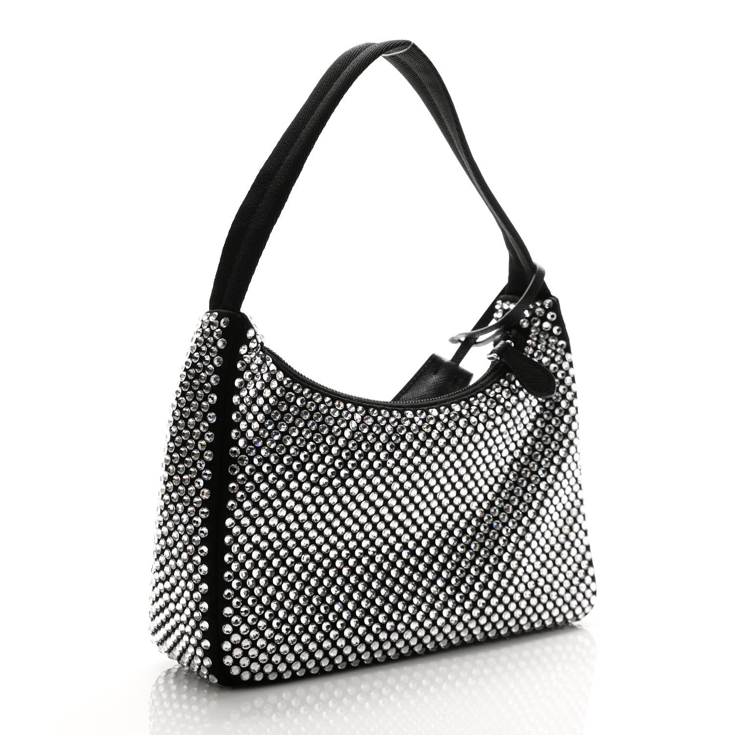 Prada Satin Crystal Mini Re-Edition 2000 Bag Cristal 3 of 9
