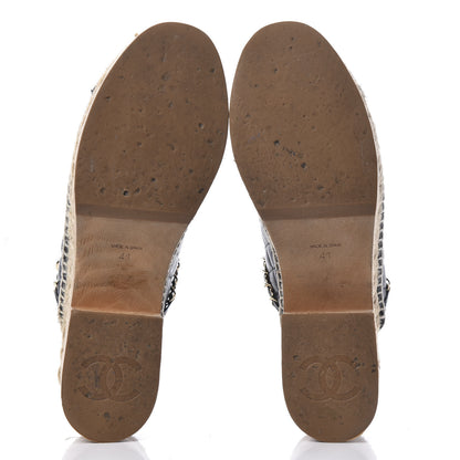 Chanel Calfskin Quilted Cork Cap Toe CC Clogs 41 Black 6 of 10