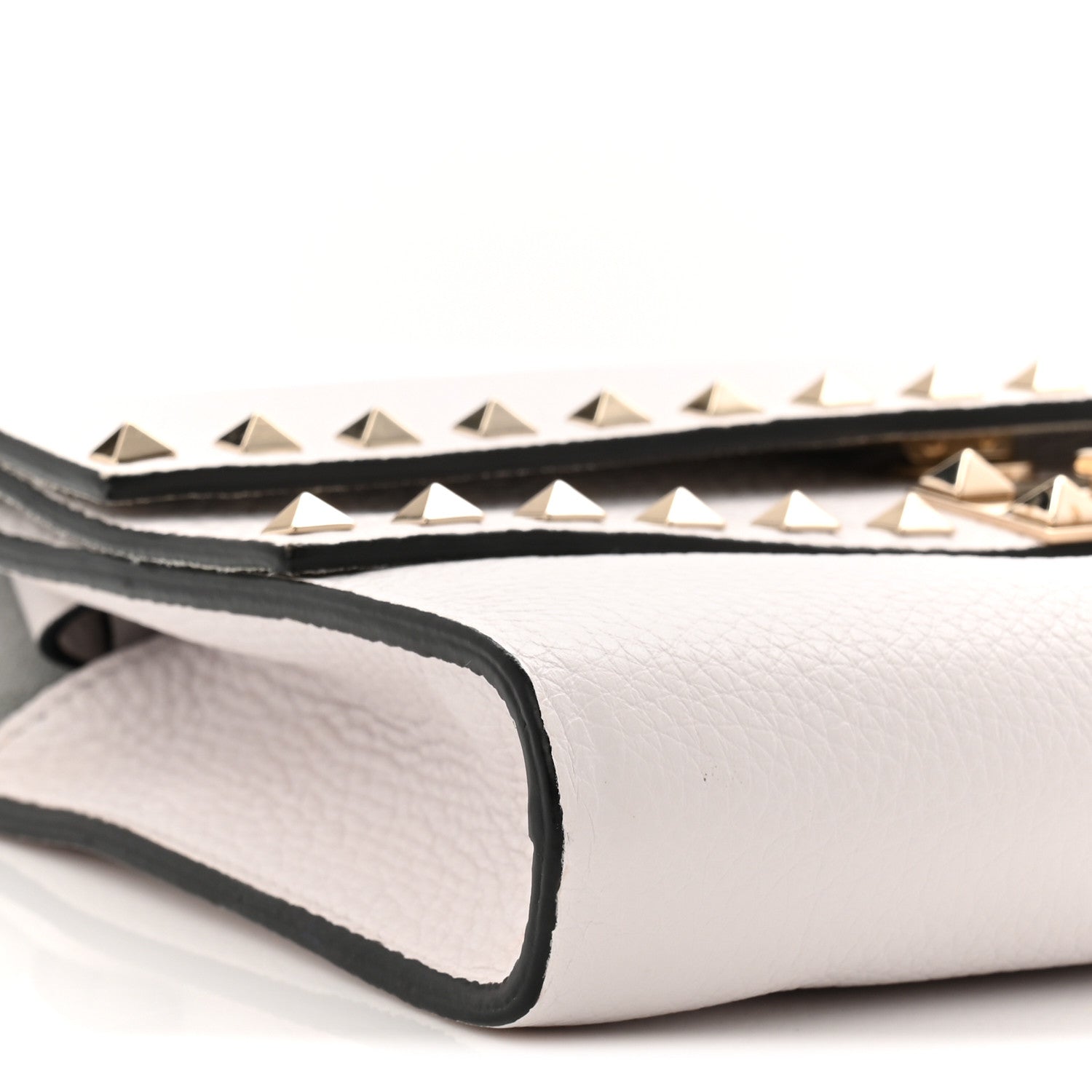 Valentino Garavani Grainy Calfskin Rockstud Double Flap Crossbody Bag Ivory 8 of 9