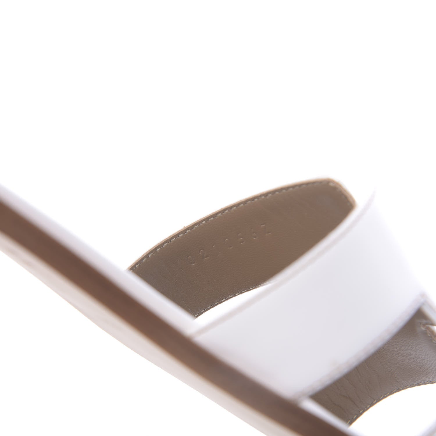 Hermes Box Calfskin Oran Sandals 39 White 7 of 9