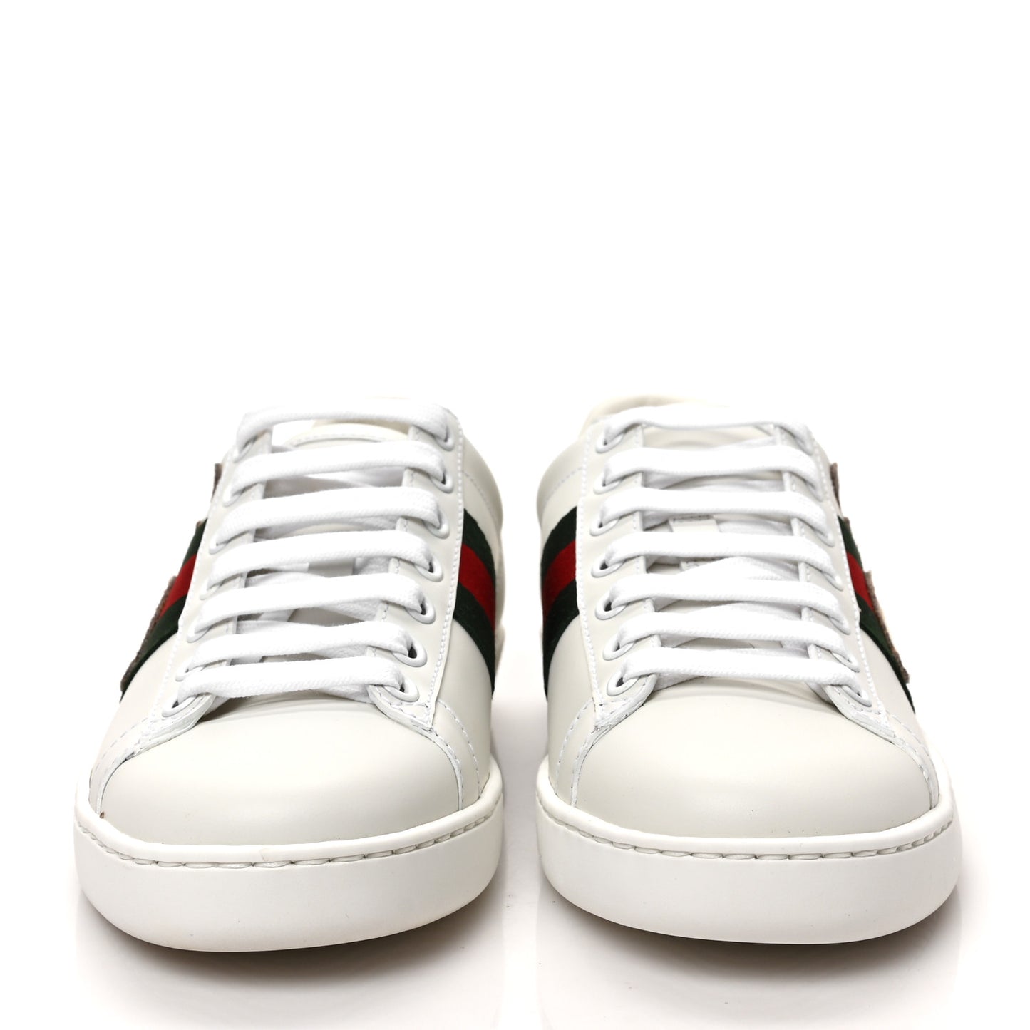 X BNF Miro Soft Calfskin Web Bananya Embroidered Womens Ace Sneakers 35 White New Shamarock