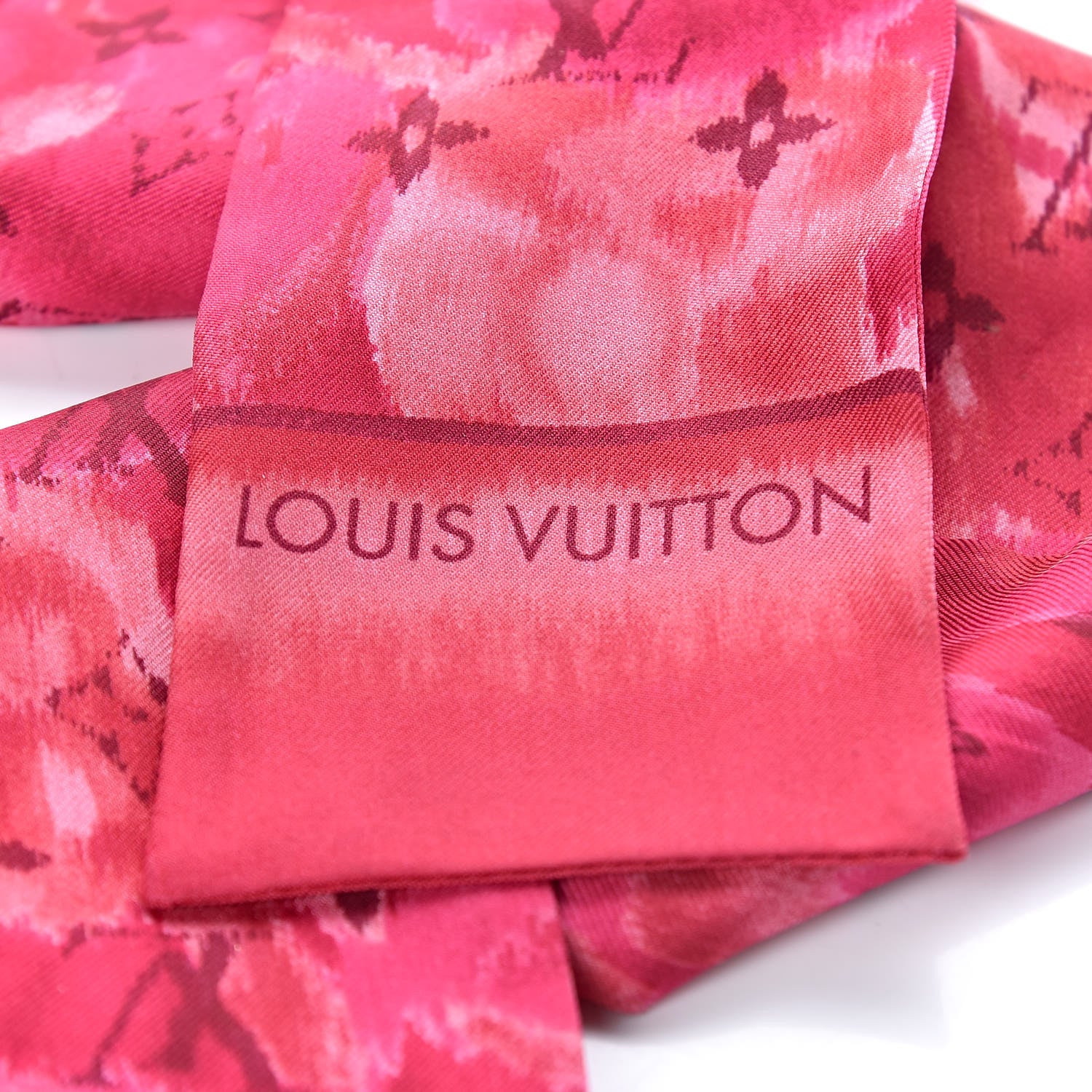 Louis Vuitton Silk Monogram Ikat Summer Bandeau Rose Indien 5 of 5