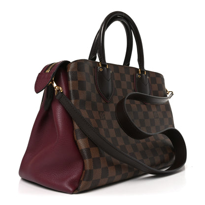 Louis Vuitton Cuir Taurillon Damier Ebene Normandy Bordeaux 3 of 9