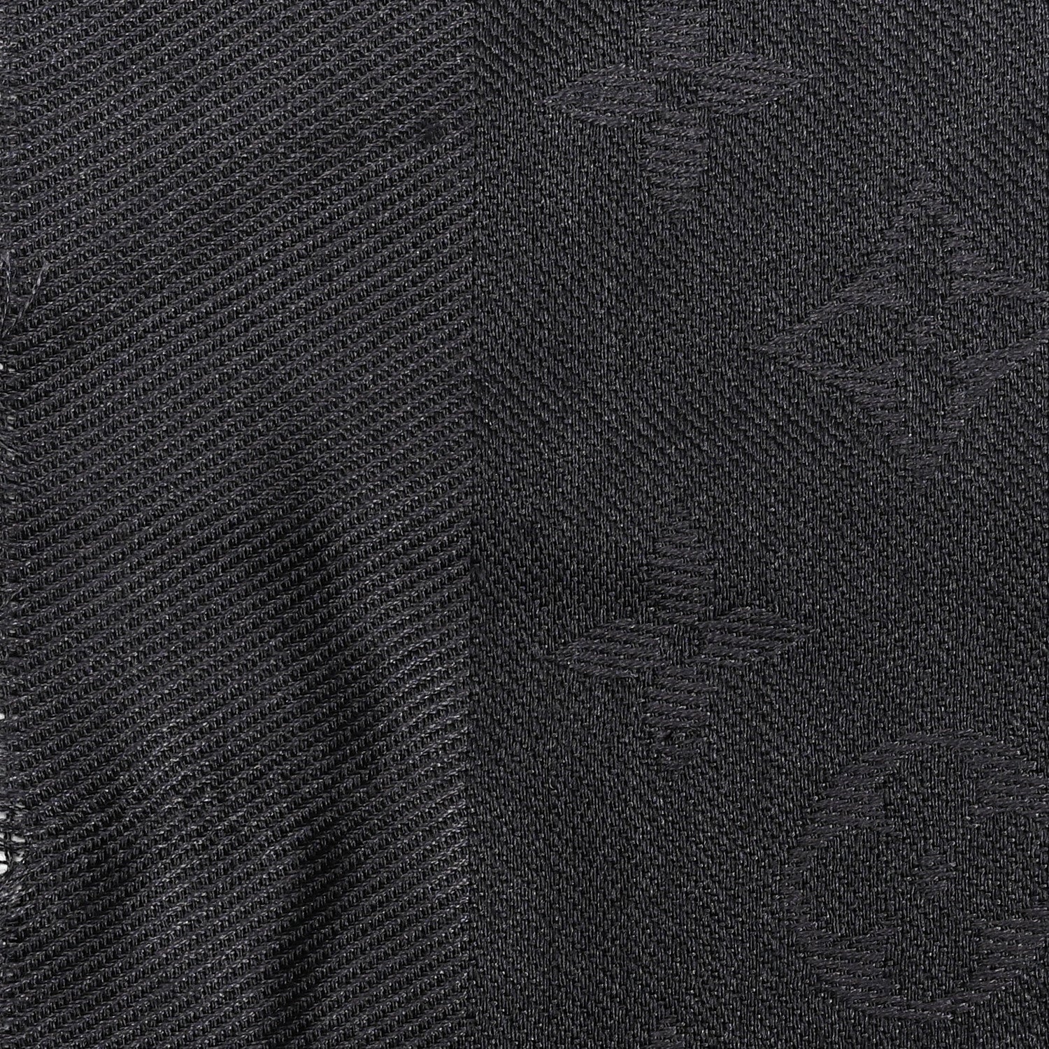 Louis Vuitton Silk Lurex Wool Monogram Shine Shawl Black 5 of 5